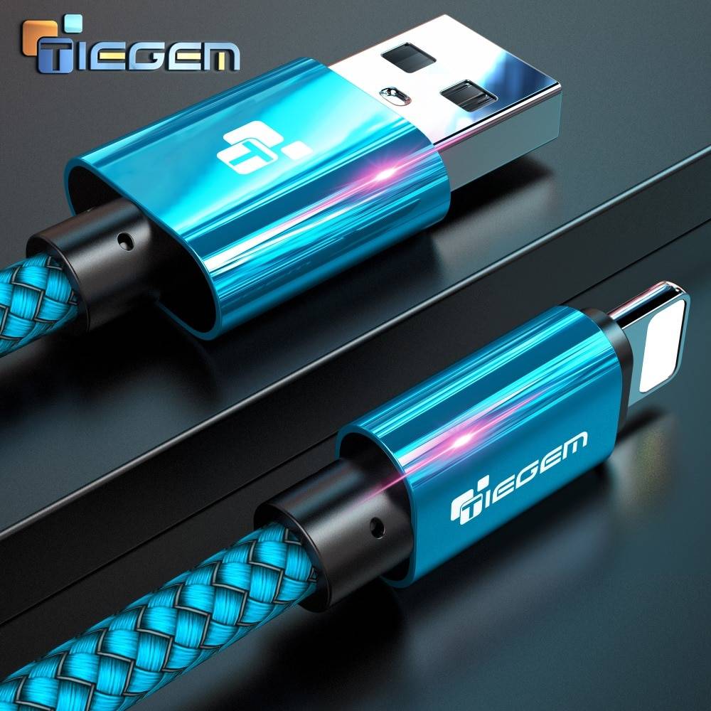 Tiegem USB кабель для iPhone 7 8 6 5 6s S plus X XS MAX XR кабель Быстрая зарядка кабель провод зарядки мобильного телефона Usb кабель для передачи данных 3 м