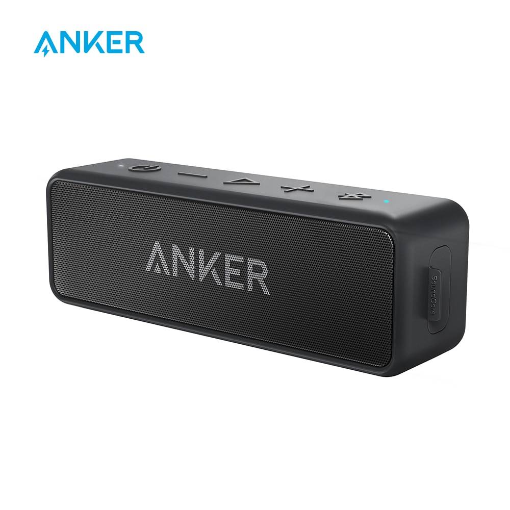 Anker SoundCore 2 Портативный Bluetooth Беспроводной Динамик лучше бас 24 часа воспроизведения 66ft Bluetooth Диапазон IPX5 сопротивление воды