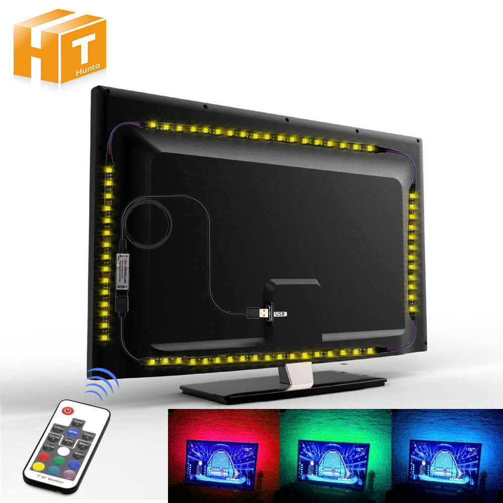 USB Светодиодная лента 5050 гибкий RGB светодиод DC5V RGB цвет сменный ТВ фоновое освещение.