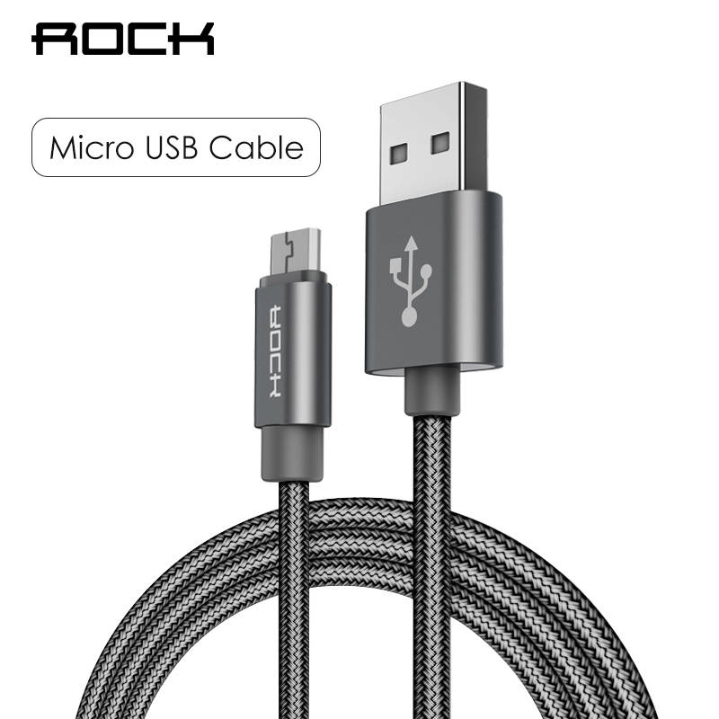 Рок mi cro Быстрый USB кабель для зарядки синхронизации данных для SAMSUNG Сяо mi huawei 180 м 100 см 30 см 2.1A мобильный телефон кабели