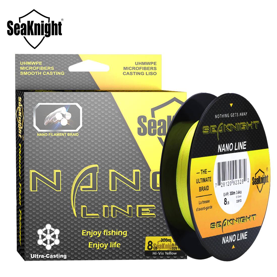 SeaKnight NANO 100м 300м плетеной рыболовной лески 4лески PE плетеная леска рыбалка леска Multifilament леска плетеная 4LB 6LB 8LB 10LB Тонкий Диаметр 0.07-0.12мм леска для рыбалки рыболовная леска Braided Fishing Line