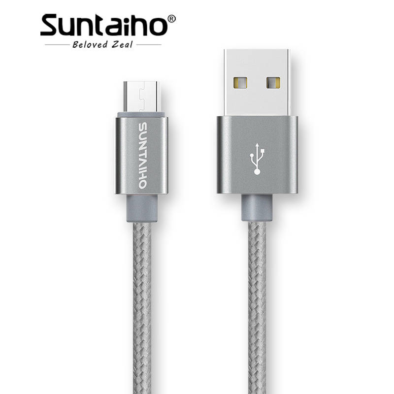 Suntaiho 5 В 2.4A USB к Micro USB кабель быстро Chaging кабель для samsung Xiaomi Зарядное устройство кабель для huawei LG USB кабель нейлон