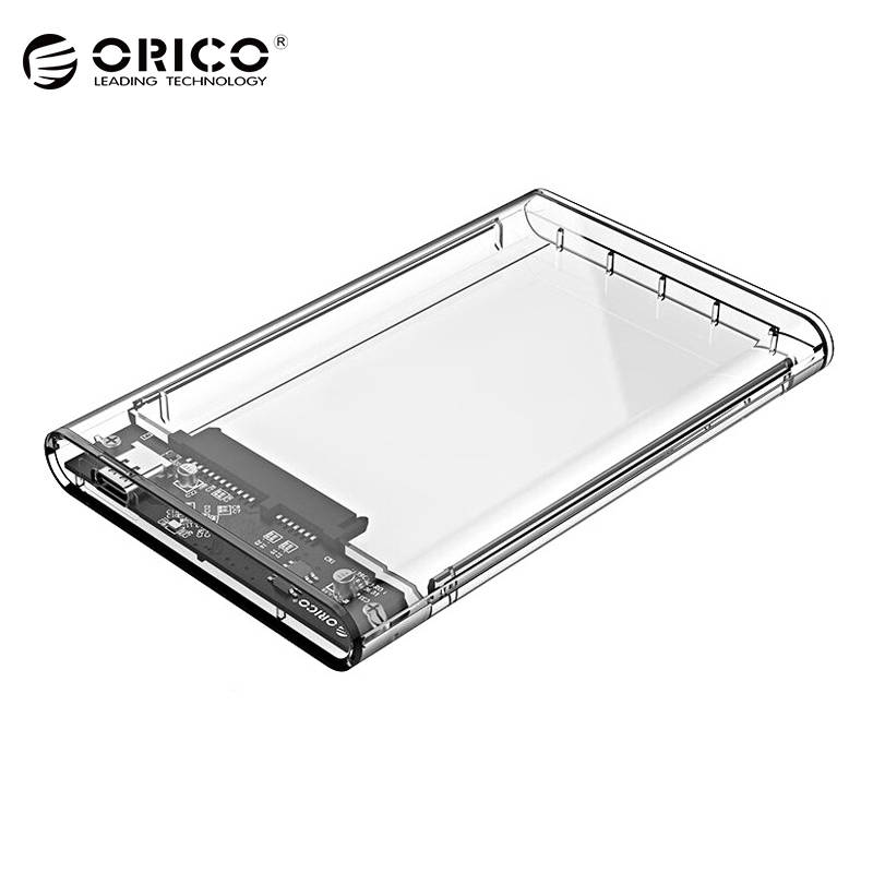 ORICO 2139U3 прозрачный 2,5 дюймов HDD Sata случае к USB 3,0 адаптер высокого Скорость Box жесткий диск Корпус для samsung seagate SSD