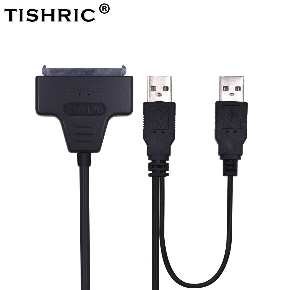 TISHRIC 2018 Горячие SATA к USB 2,0 до 7 15 22pin адаптер Кабели внешний Мощность для 2,5 ''Ssd Hdd жесткий диск конвертер