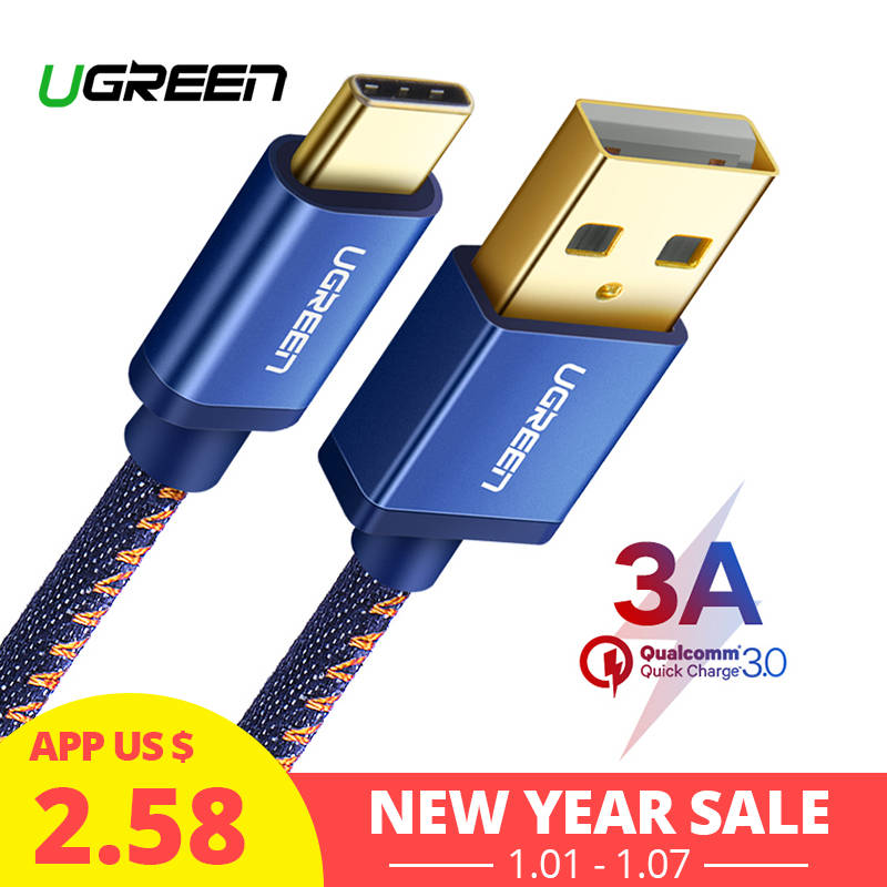 Ugreen usb type c кабель зарядное устройство кабель типа с usb зарядное устройство кабель для xiaomi mi 4c mi5 4S oneplus 2 nexus 5 5x6 P meizu usb C