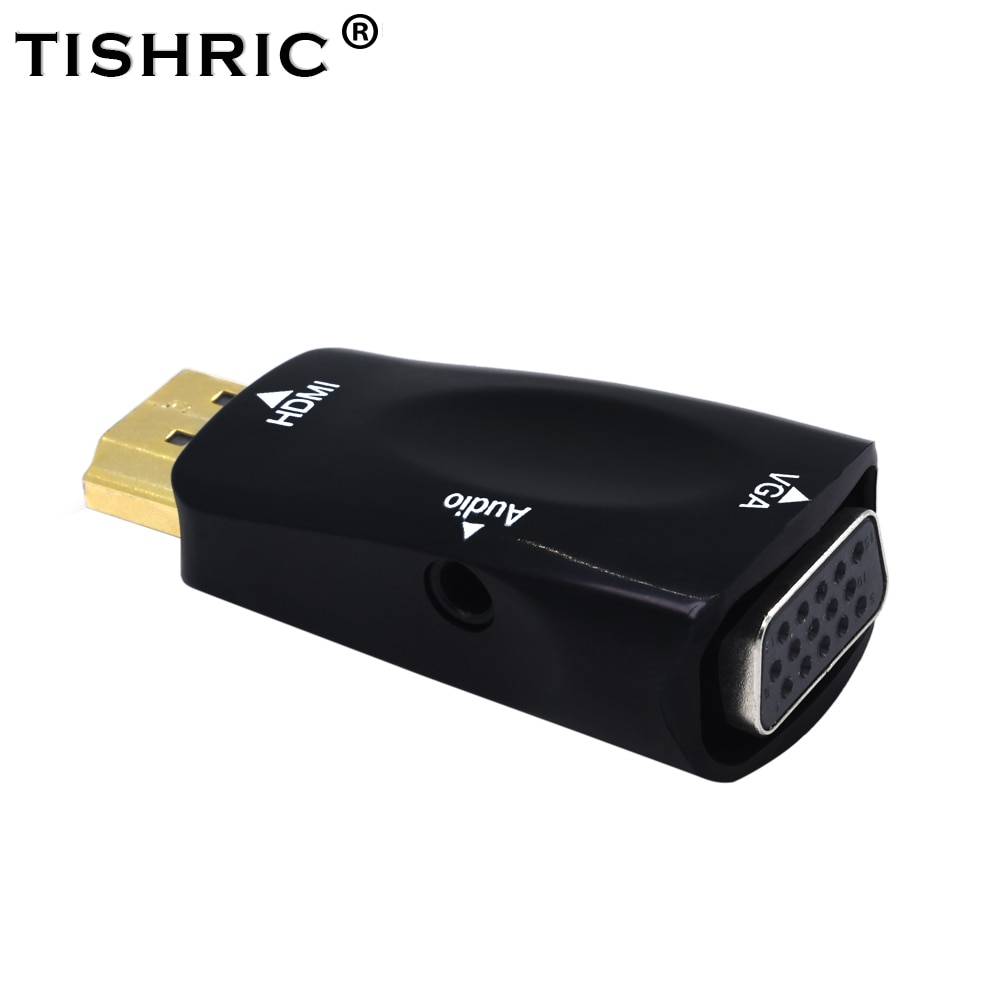 TISHRIC адаптер hdmi-vga/конвертер/кабель с аудио поддержка HD 1080 P для портативных ПК адаптер HDMI VGA