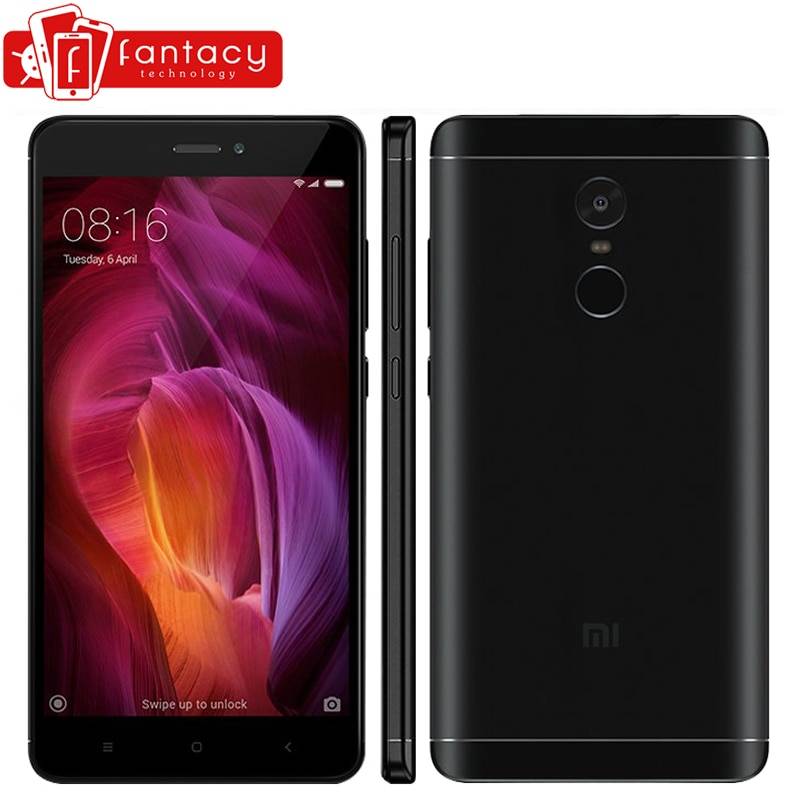 Оригинальный Xiaomi Redmi Note 4 Qualcomm 3 ГБ 32 ГБ Глобальный Версия Snapdragon 625 Мобильный телефон 5,5 "FHD 13MP отпечатков пальцев ID MIUI 9