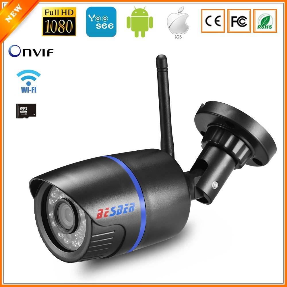 BESDER Yoosee IP Камера Wi-Fi 1080 P 960 P 720 P ONVIF Беспроводной проводной P2P CCTV пулевидная камера наруэного наблюдения с MiscroSD слот для карты Макс 64G