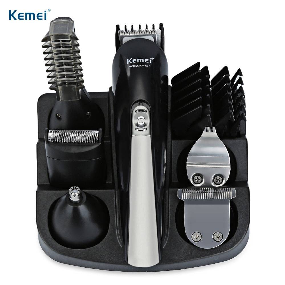 Kemei км-600 профессиональная машинка для стрижки волос 6 в 1 машинка для стрижки волос бритвы Наборы для ухода за кожей электробритва триммер для бороды Резка машины