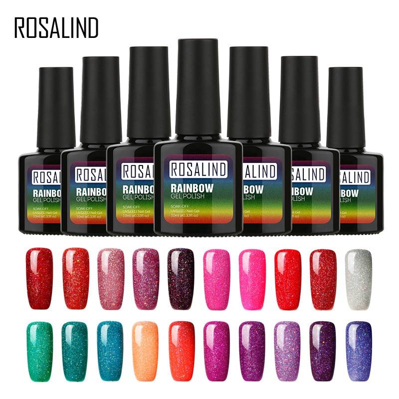 Розалинд гель для ногтей Nails блеск радуги гель 10 мл гель UV Vernis Soak Off все для маникюра Гибридный праймер для ногтей гель лак для ногтей