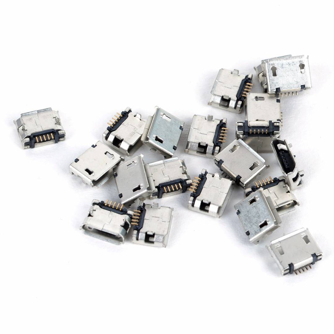 20 шт./лот 5 булавки SMT разъем Micro usb Тип B Женский размещение SMD DIP разъем