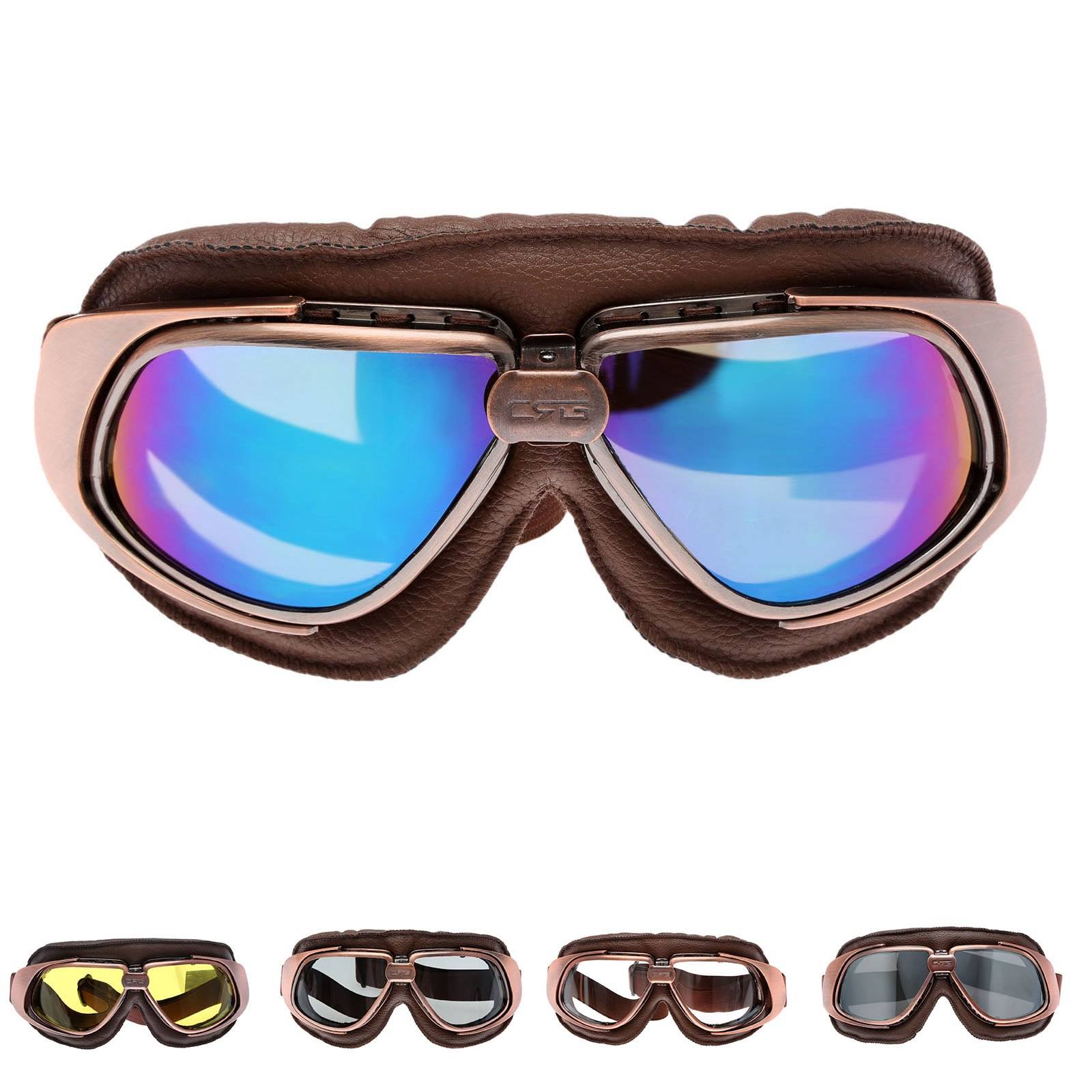 Винтаж мотоцикл очки для стимпанк мотокросс шлем Очки УФ-защита спортивный Лыжный скейт, Солнцезащитные очки для женщин для Harley