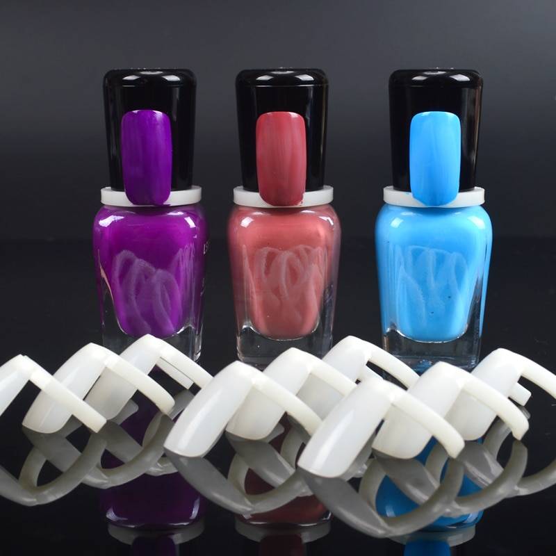 LCJ 50 шт. лак для ногтей UV Gel Цвет выталкивает Дисплей натуральный ногтей кольцо Стиль Типсы диаграмма полного ногтей