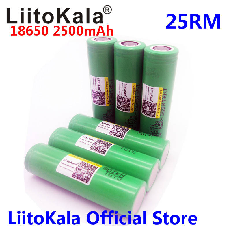 Liitokala для Samsung 18650 2500 мАч inr1865025r 20A разряда литиевых батарей электронная сигарета Батарея 18650 2500 25r