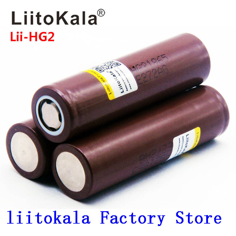 2019 Новинка LiitoKala HG2 18650 батарея 3000mah электронная сигарета перезаряжаемые батареи мощность высокого разряда, 30A большой ток