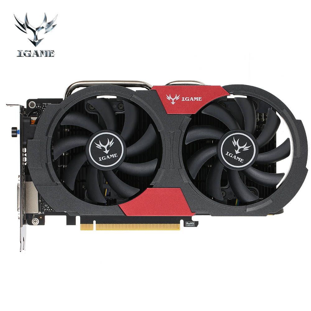 Красочные GTX 1050Ti NVIDIA Графика карта GeForce iGame GTX1050Ti GPU 4 ГБ GDDR5 128bit PCI-E X16 3,0 игровой видеокарты desktop