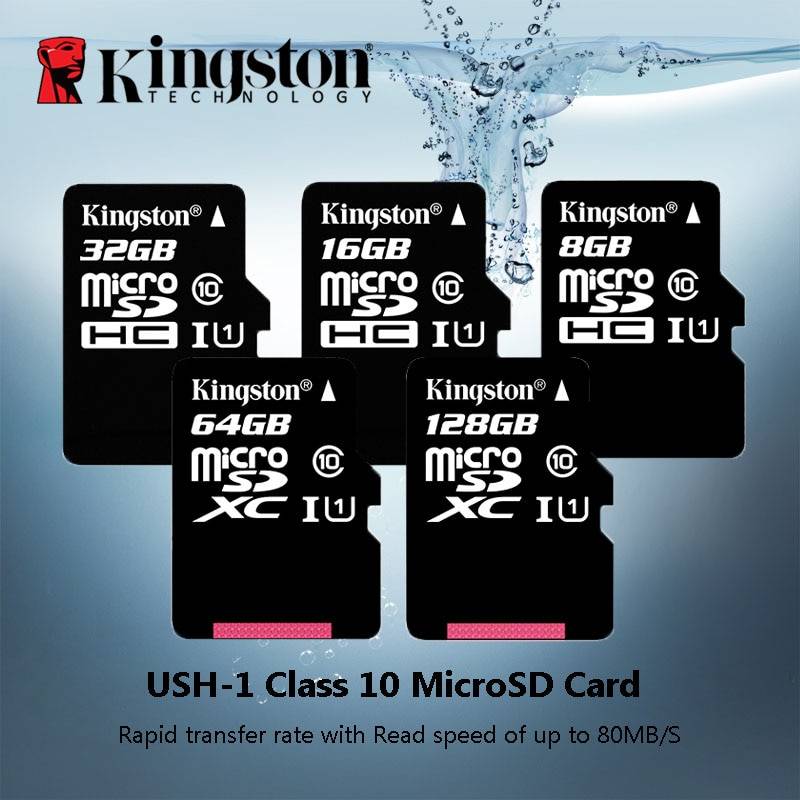 Kingston класс 10 Micro SD Card 16 ГБ 32 ГБ MicroSDHC карты памяти 8 ГБ Class 4 Micro SD Card UHS-I карты памяти MicroSD 64 ГБ MicroSDXC