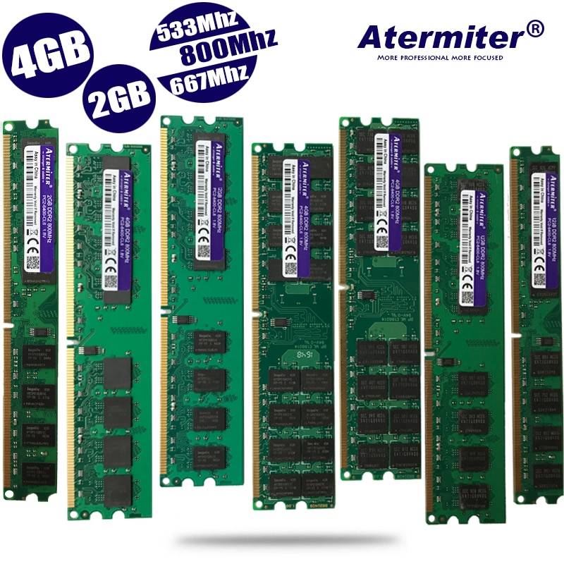 Новый 2 GB 4 GB 2G 4G DDR2 PC2-6400 pc2 5300 4200 800 МГц, 667 МГц, 533 МГц для настольных ПК dimm память ram 240 pins Совместимость Системы