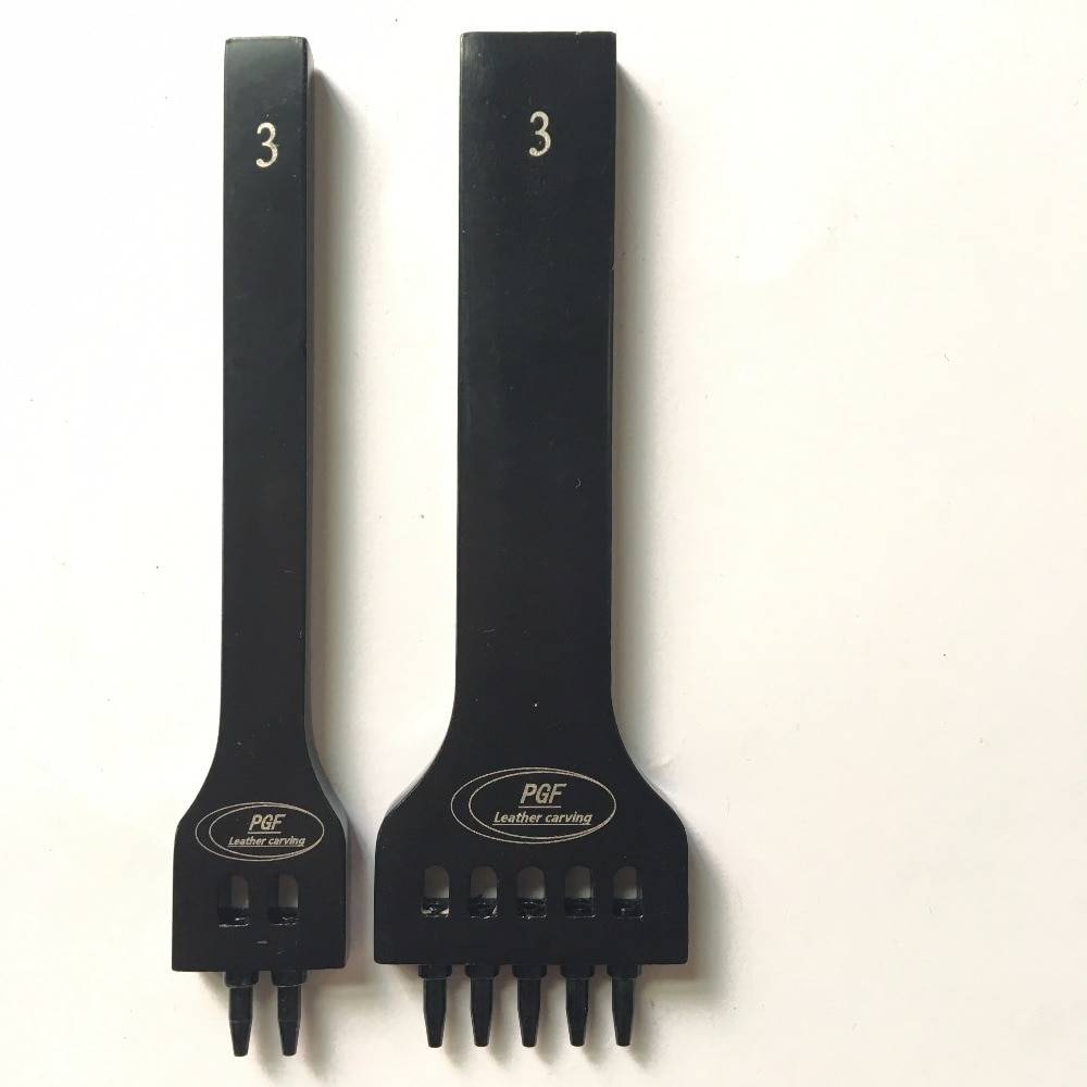 Круглый Дырокол Пробивной черный пористый ряд круглый шовный шов для пробивки круглый Перфоратор DIY инструмент для резьбы по коже