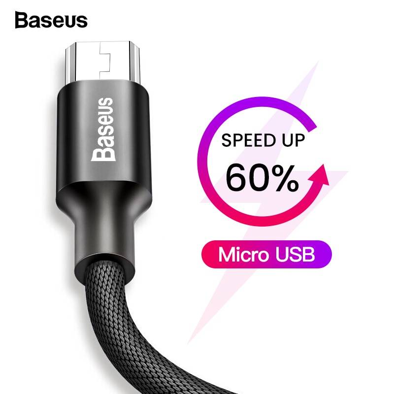 Baseus Micro USB кабель быстрой зарядки данных зарядный кабель Microusb зарядное устройство кабель для Samsung Xiaomi Redmi Android мобильного телефона кабель