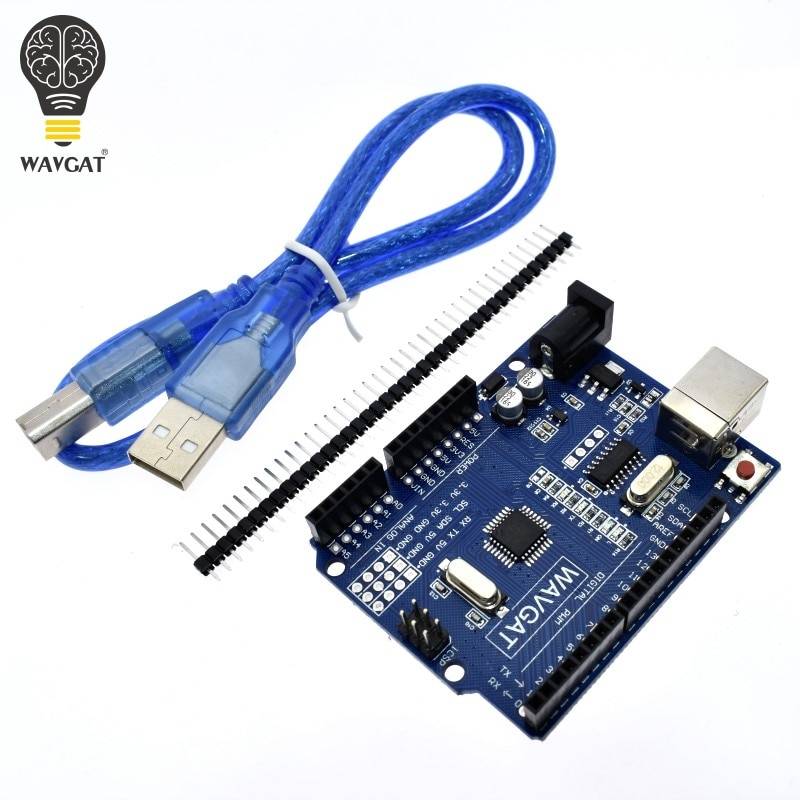 WAVGAT высокого качества один Комплект UNO R3 (CH340G) MEGA328P для Arduino UNO R3 + кабель USB ATMEGA328P-AU развитию