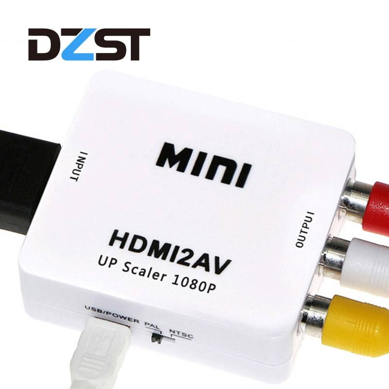 Dzlst HDMI К AV адаптер скейлер HD видео конвертер HDMI RCA AV/CVSB L/R видео 1080 P HDMI2AV Поддержка NTSC PAL оптовая продажа