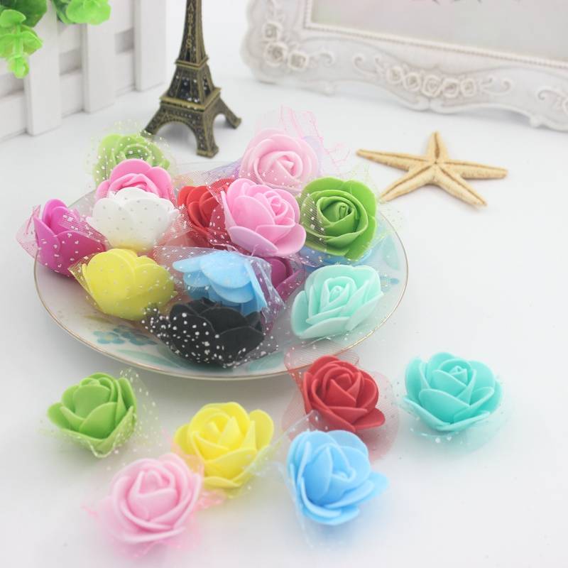 Гирлянда, материал, Подарочная коробка, украшение коробки для конфет, аксессуары для цветов, имитация цветов, пояс, пузырьковая Роза, 3,5 см, 200 шт.