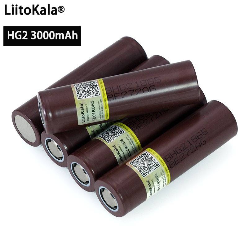 Liitokala 100% Новый оригинальный HG2 18650 3000 mAh батарея 18650HG2 3,6 V разряд 20A, посвященный для электронной сигареты Мощность батареи