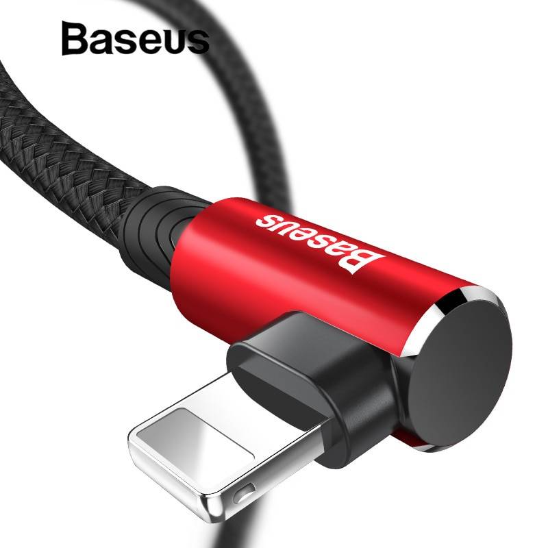 Baseus 90 usb-кабель для iPhone 5 6 6s 7 8 Быстрый зарядный кабель для iPad USB зарядное устройство кабель L тип мобильного кабель передачи данных телефона