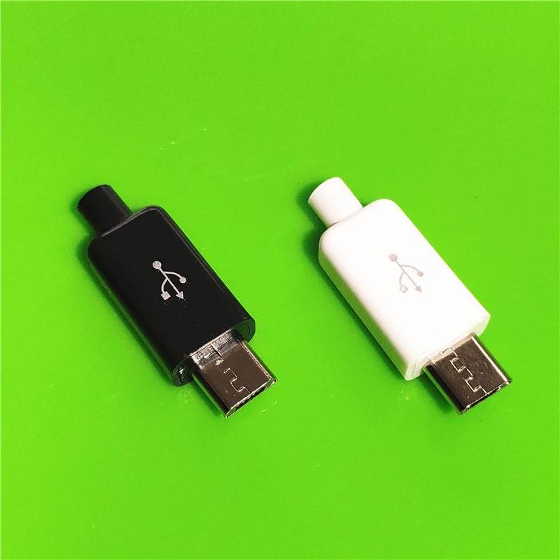 10 шт./лот YT2153 Micro USB 4Pin штекер черный/белый сварки данных OTG линии интерфейс DIY кабель для передачи данных интимные аксессуары