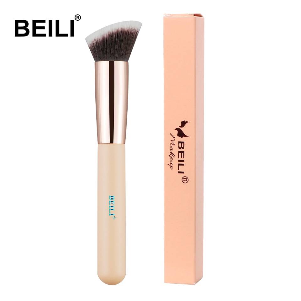 Основа для макияжа BEILI, плоский контурный крем, пудра, румяна, форма для лица, тонкие синтетические волосы, черные кисти для макияжа