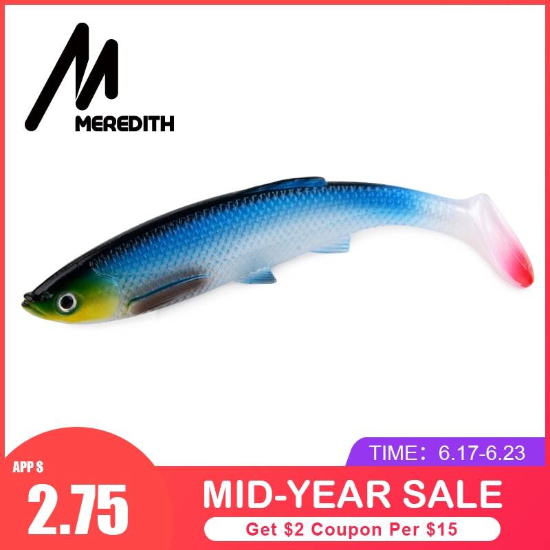 MEREDITH 4,73 "Bleak Paddle Tail 14,5 г 4 шт. 120 мм рыболовные мягкие приманки 3D глаза Т хвост искусственная приманка пластиковая щука рыболовные приманки