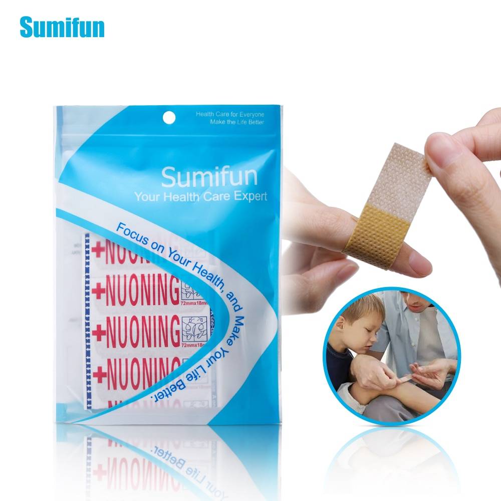 100 шт Sumifun группа помощи повязки для ранений стерильный лейкопластырь для остановки кровотечения пластырь для оказания первой помощи пятки клееная Подушка медицинская штукатурz37