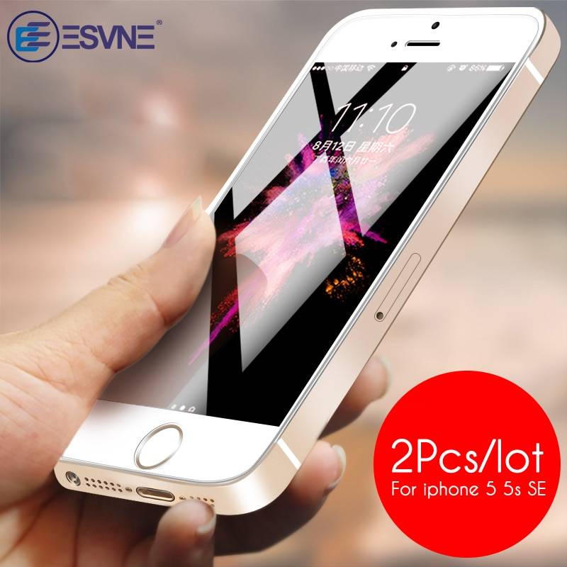 ESVNE (2 шт/комплект) 0.26 мм 2.5D защитный Стекло для iphone 5s стекло айфон 5 SE Экран протектор на закаленное Стекло Плёнка защитное стекло на айфон 5s