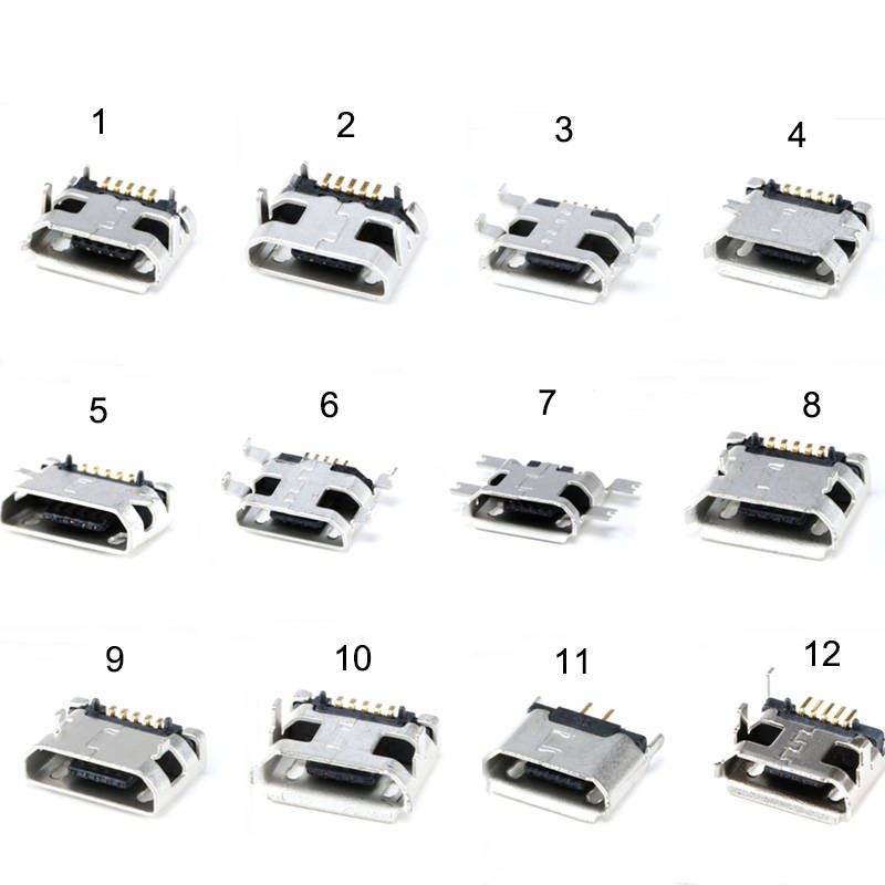 12 моделей разъем Micro USB 5Pin usb разъем Женский Для MP3/4/5 huawei lenovo zte и Другое мобильный tabletels
