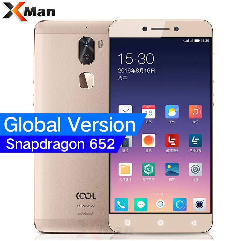 Глобальная версия оригинальный смартфон LeEco Cool 1 двойной Letv Coolpad Прохладный 1 3 ГБ/4 ГБ оперативная память 32 ГБ Snapdragon 652 мобильный телефон 5,5 "13MP