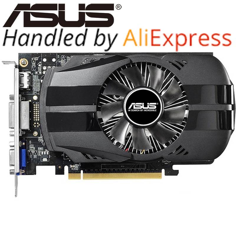 ASUS видео карта оригинальный GTX 750TI 2 ГБ 128bit GDDR5 Видеокарты для NVIDIA GeForce GTX750Ti использовать карты VGA HDMI DVI распродажа