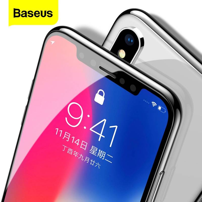 Защитная пленка для экрана Baseus 0,3 мм закаленное стекло для iPhone Xs Max X Xr полное покрытие защитное стекло для iPhone 11 Pro Max защита