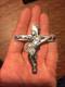 Johnny Hallyday гитары крест кулон цепочки и ожерелья для мужчин jewelry 316 нержавеющая сталь плавающий медальон талисманы христианское распятие