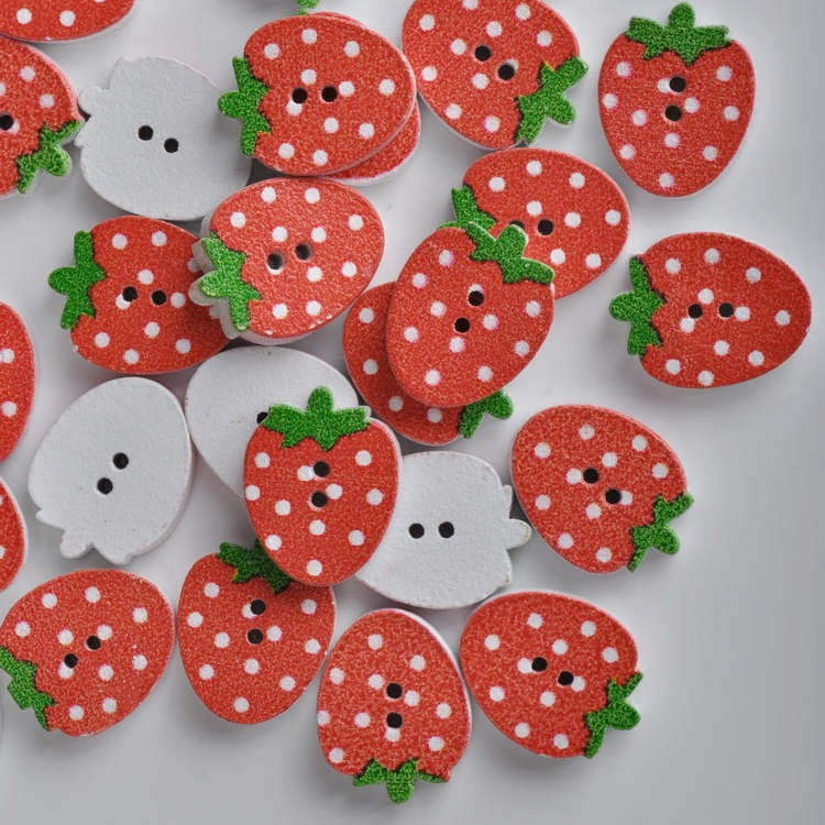 10 шт 16*12,3 мм фрукты Клубника Декоративные Деревянные Кнопки шитье шва скрапбукинга аксессуары деревянная кнопка для ремесел 51012