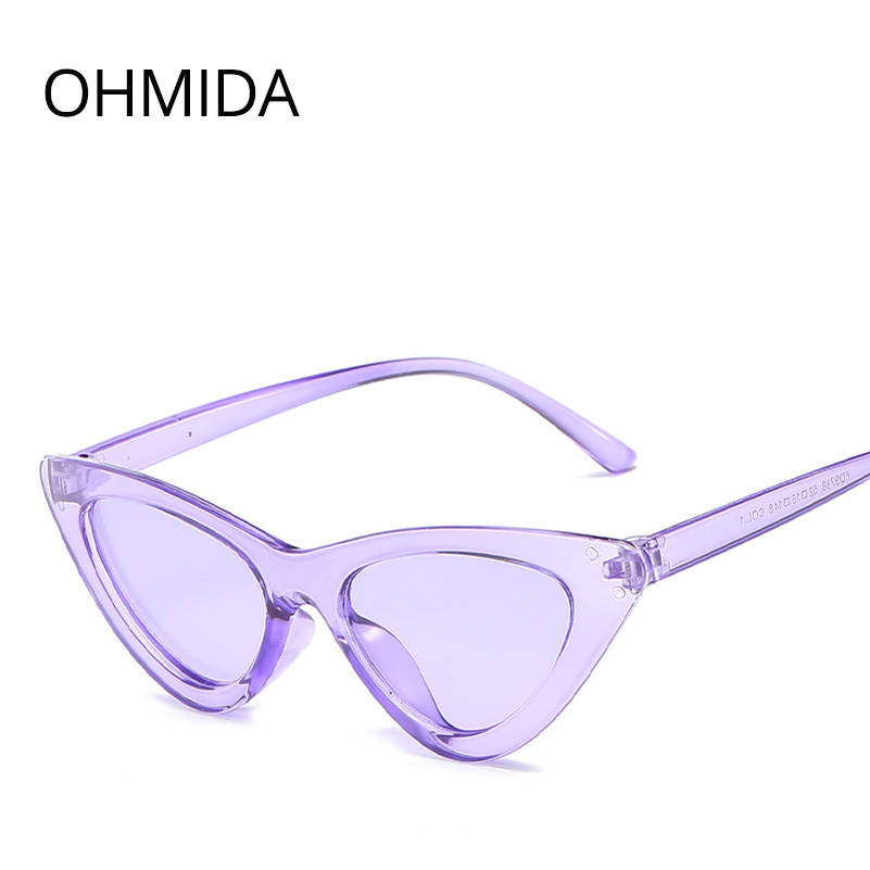 Ohmida модные дешевые кошачий глаз Солнцезащитные очки для женщин Для женщин 2018 фиолетовый зеркальный Защита от солнца Очки для женщин Ретро Винтаж Óculos де золь