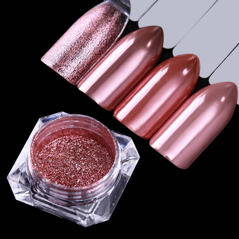 BORN PRETTY 1 коробка зеркало, розовое золото черный синий фиолетовый блеск для ногтей порошок блестящие, для дизайна ногтей хром пигмент украшения ногтей