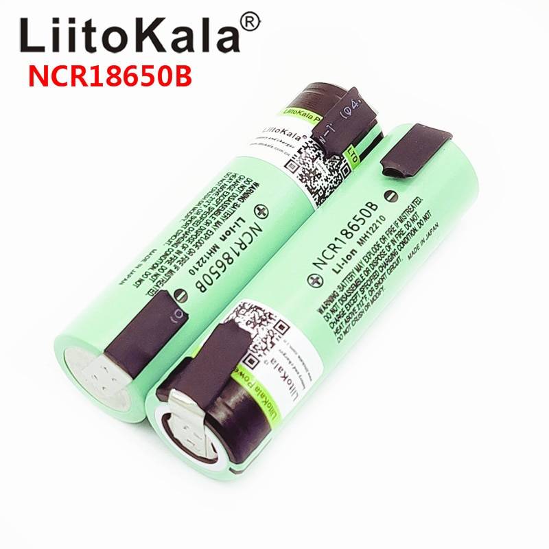 2019 LiitoKala новая Оригинальная NCR18650B 3,7 V 3400mAh 18650 перезаряжаемая литиевая батарея для батареи + DIY никелевая деталь