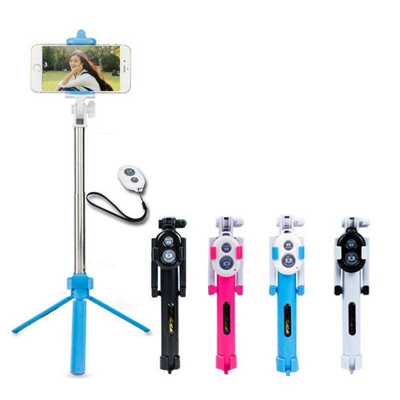 Универсальный Android/IOS Телефон Складной Выдвижная Selfie Stick автоматически палка для селфи штатив + Клип держатель + Bluetooth пульт дистанционного управления комплект