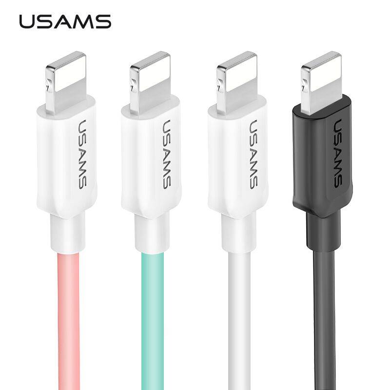 USB кабель для передачи данных для кабеля lightning USAMS 2A быстрое зарядное устройство зарядный кабель для iPhone 5S X 8 7 6s 5 se для iPhone кабель для iPad