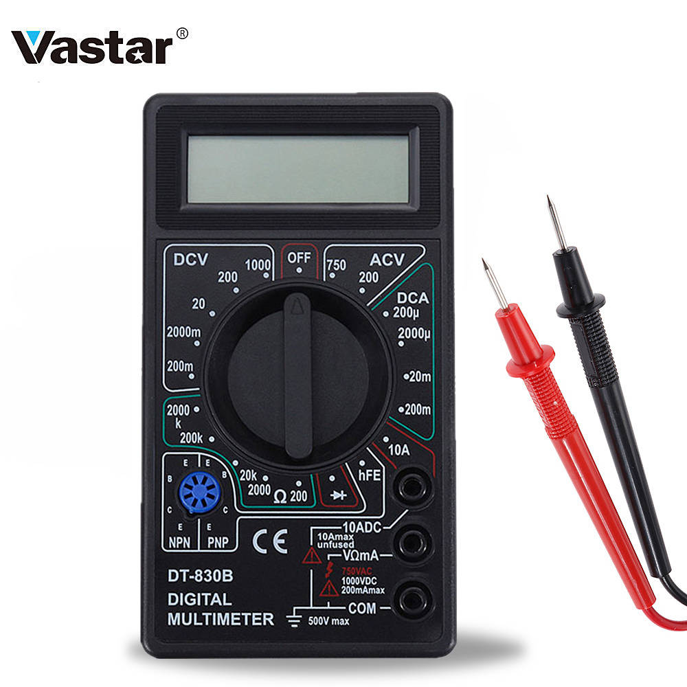 Vastar 2 цвета ЖК-дисплей цифровой мультиметр AC/DC 750/1000 в цифровой мини щуп тестера для Вольтметр Амперметр Ом метр тестер