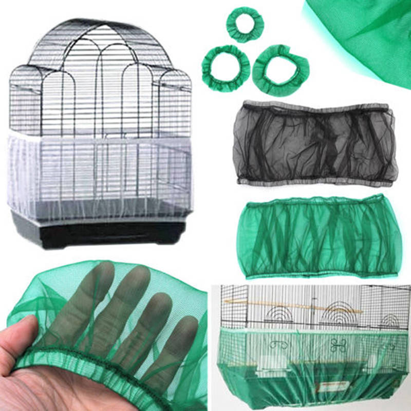 Наволочка с изображением попугая, мягкая, легкая чистка, нейлоновая, воздушная ткань, сетка, клетка для птиц, товары для птиц