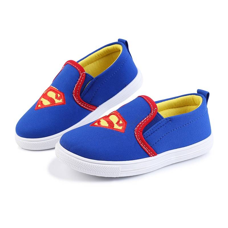 2019 обувь для мальчиков, детские кроссовки, детская обувь на плоской подошве, мягкая спортивная обувь для бега, Супермен, хлопковая ткань, повседневная обувь на плоской подошве, Человек-паук, новинка
