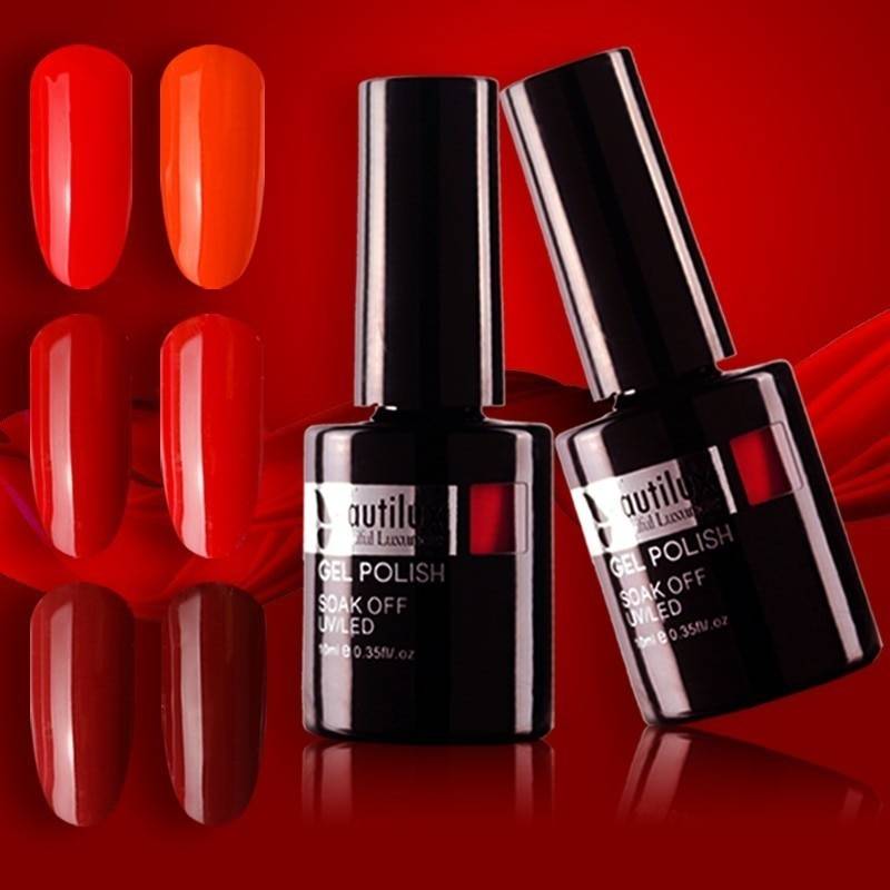 Beautilux 1 шт. винная вишня Бордовый Красный Цвет Гель-лак для ногтей отмачиваемый УФ; светодиоды; Гель-лак для ногтей 10 мл