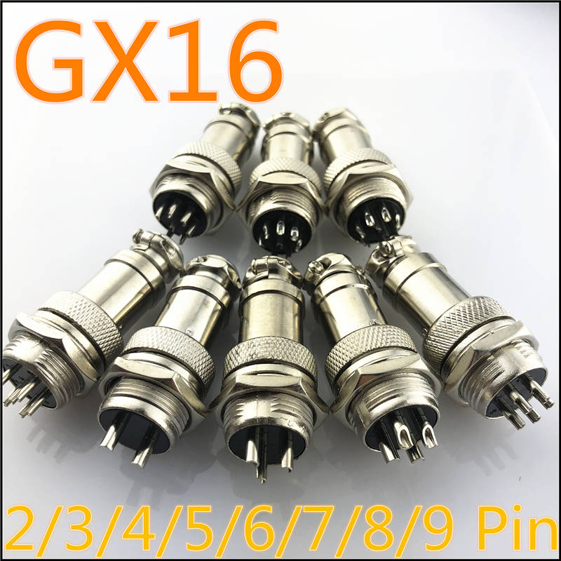 1 комплект GX16 2/3/4/5/6/7/8/9 штыревые и гнездовые 16 мм L70-78 круговой авиационный разъем провод панель Разъем Бесплатная доставка